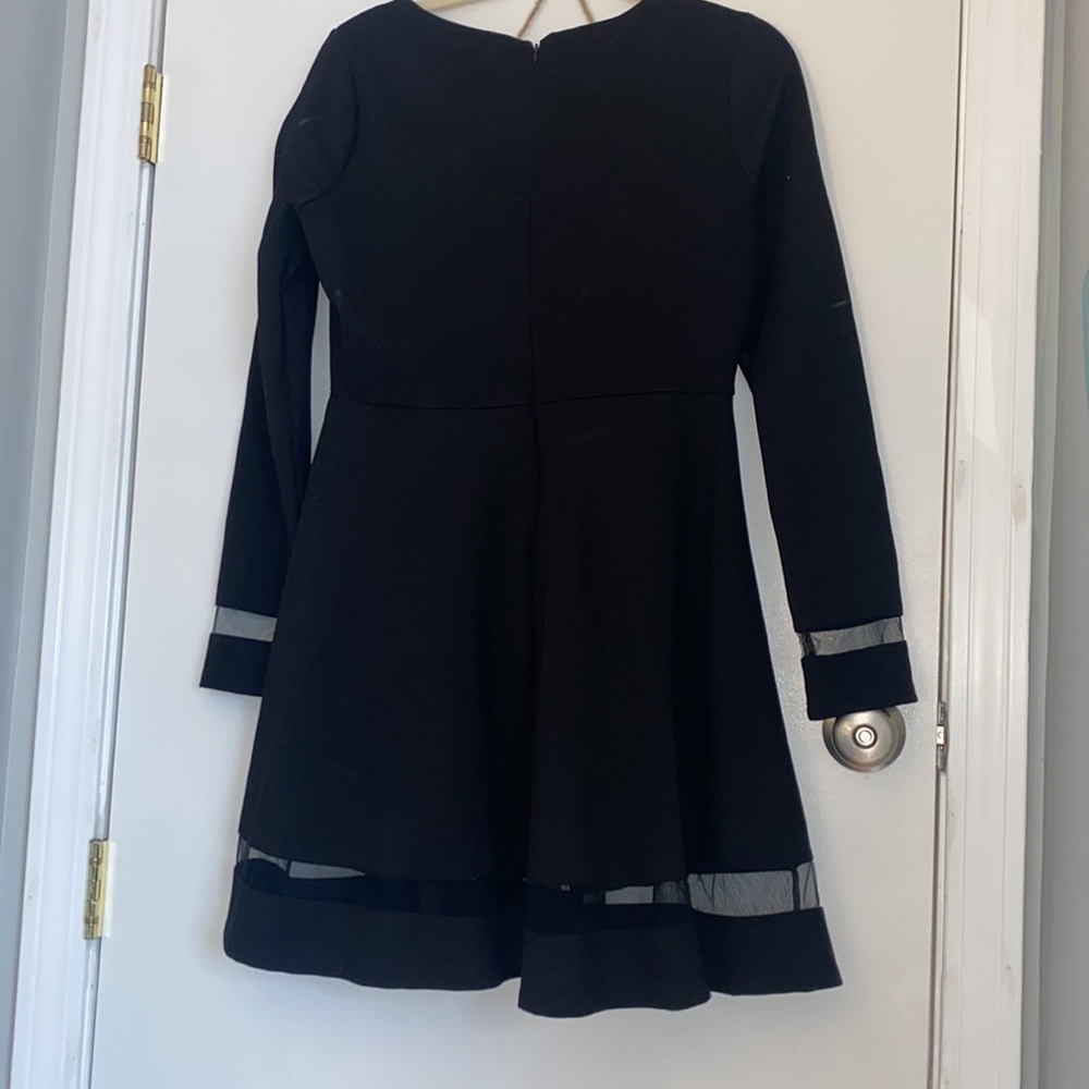 LuLu’s Black Mesh Block Dress - Picture 6 of 8